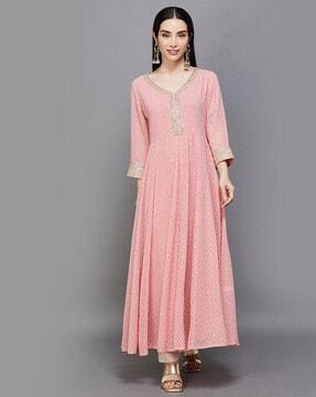 sequins embellished a-line kurta set