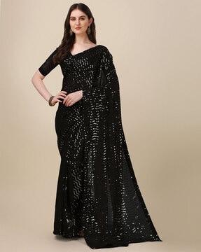 sequins embellished saree