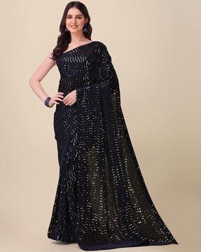 sequins embellished saree