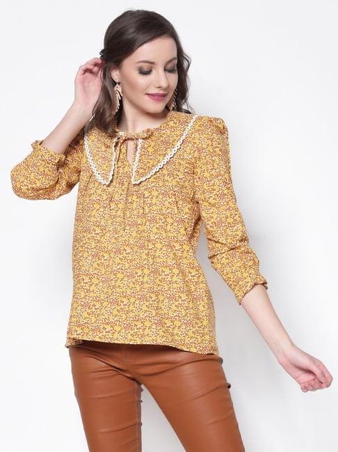 sera beige floral print top