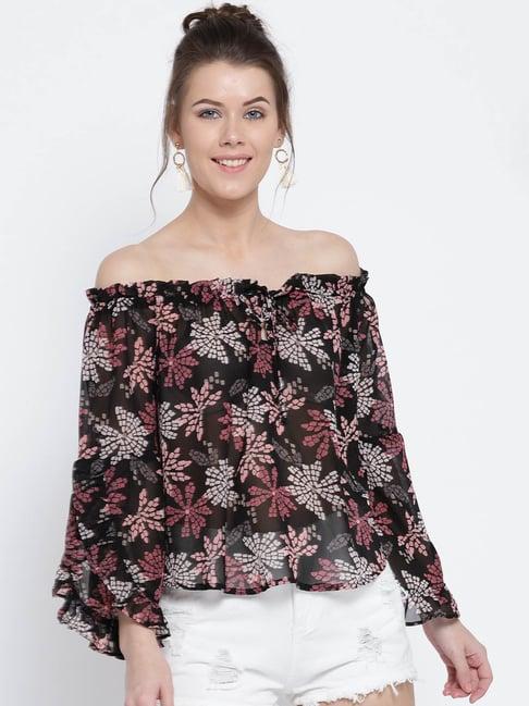 sera black printed top