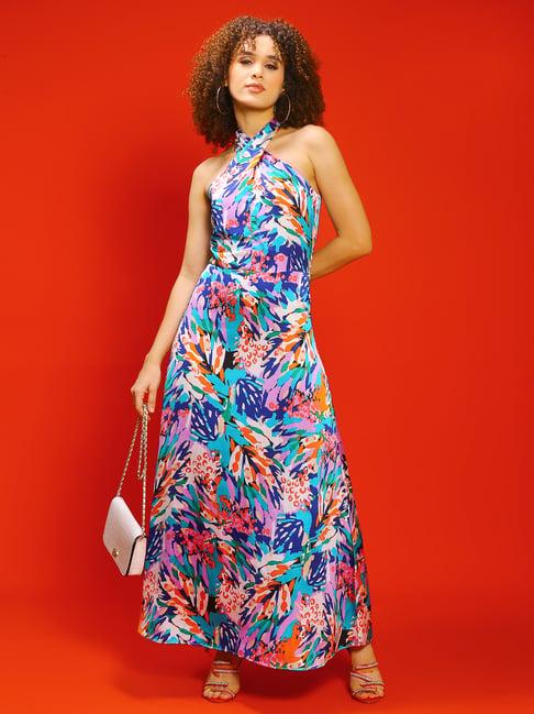 sera multicolor printed maxi dress