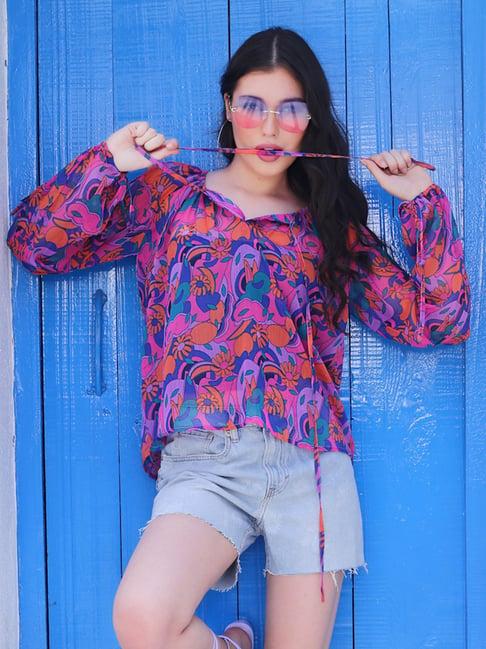 sera multicolor printed top