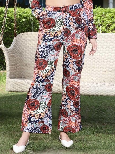 sera multicolored printed trousers