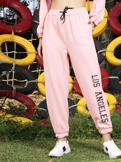 sera pink printed joggers