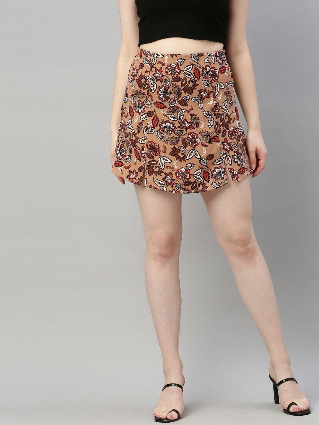 sera printed a-line mini skirt