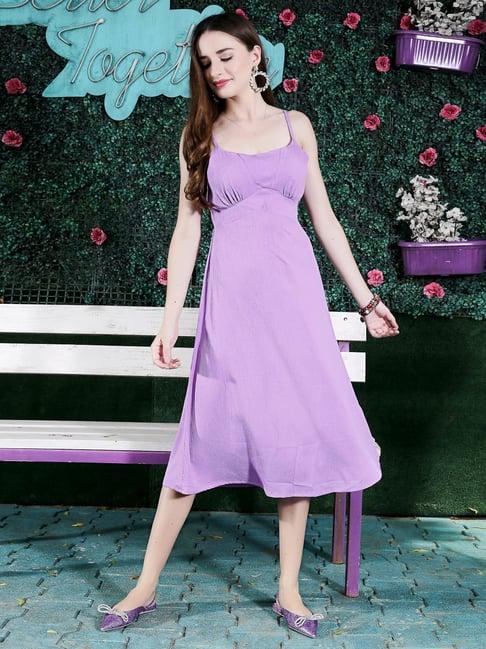 sera purple midi dress