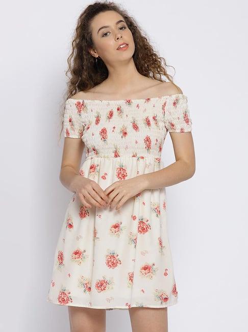 sera white floral print dress