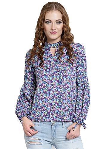 sera women's floral regular fit top (la2618_purple medium)