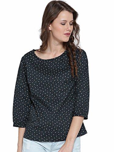 sera women's floral top (la2260_navy small)