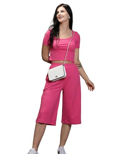 sera women's polyester bodycon knee length casual dress (la4360-fushia4326fushia_fushia