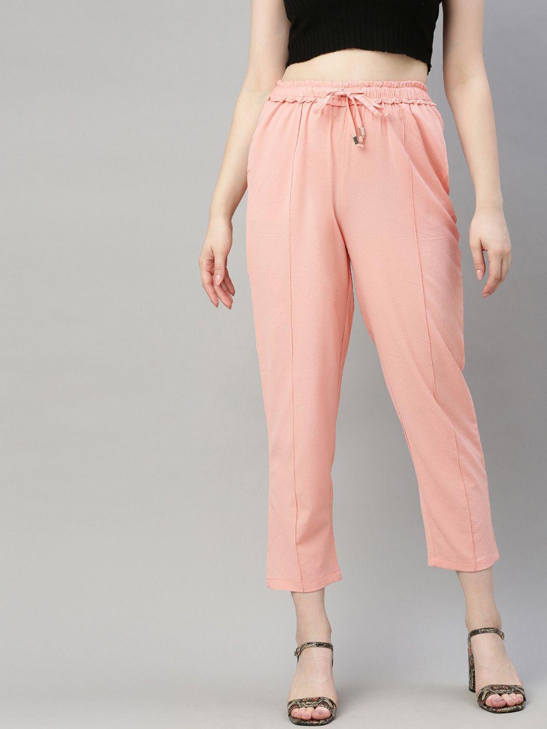 sera women mid-rise tapered fit trousers