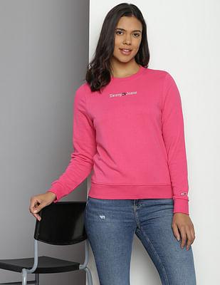 serif linear logo sweatshirt