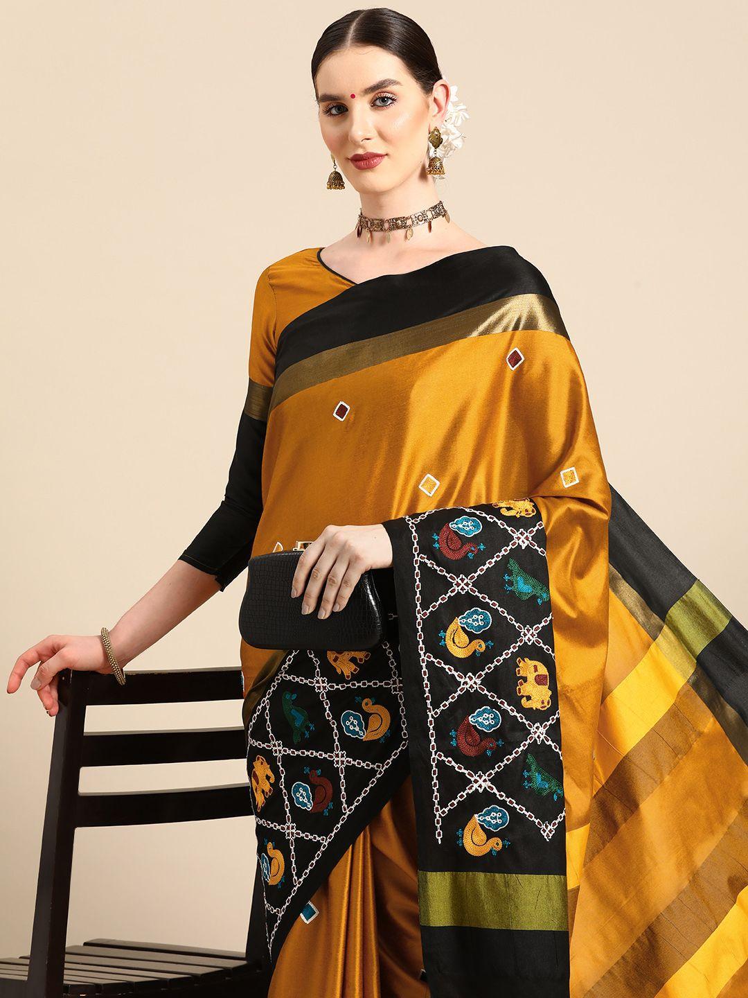 serona fabrics ethnic motifs embroidered patola saree