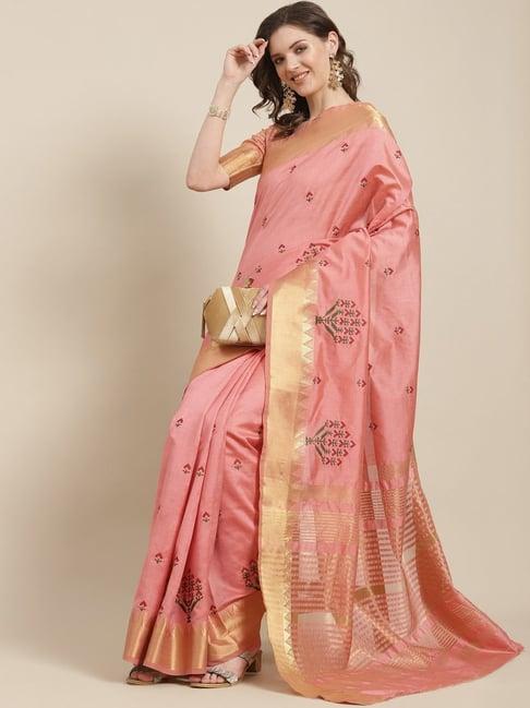 serona fabrics pink

 cotton silk embroidered saree with unstitched blouse