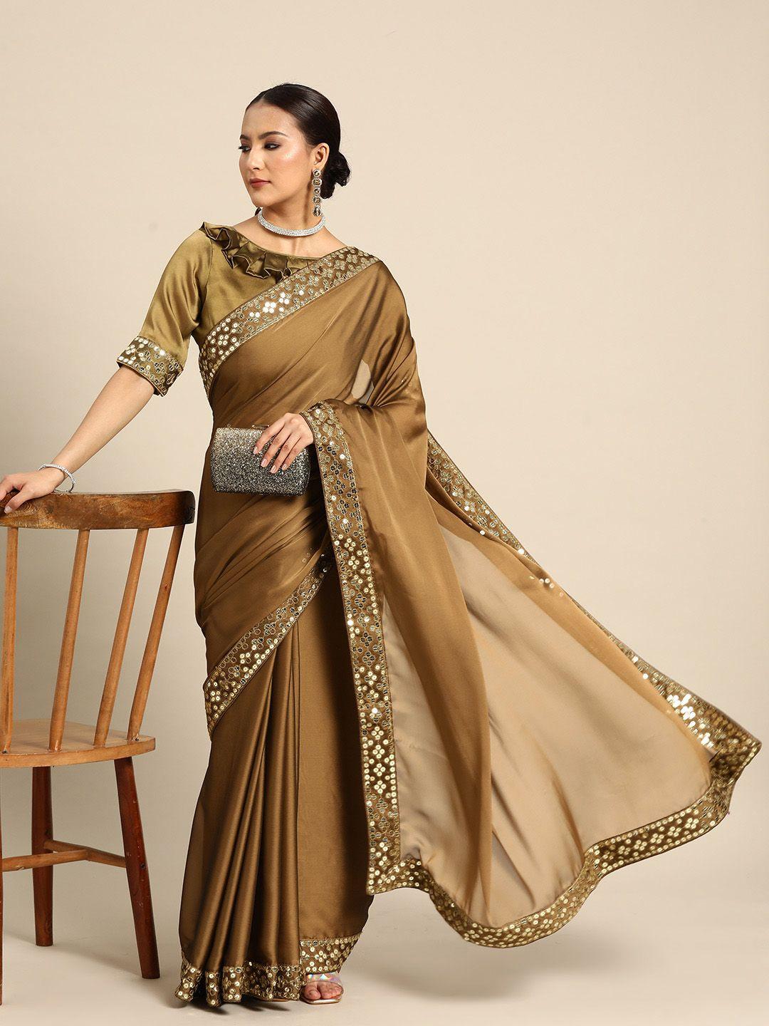 serona fabrics sequinned saree