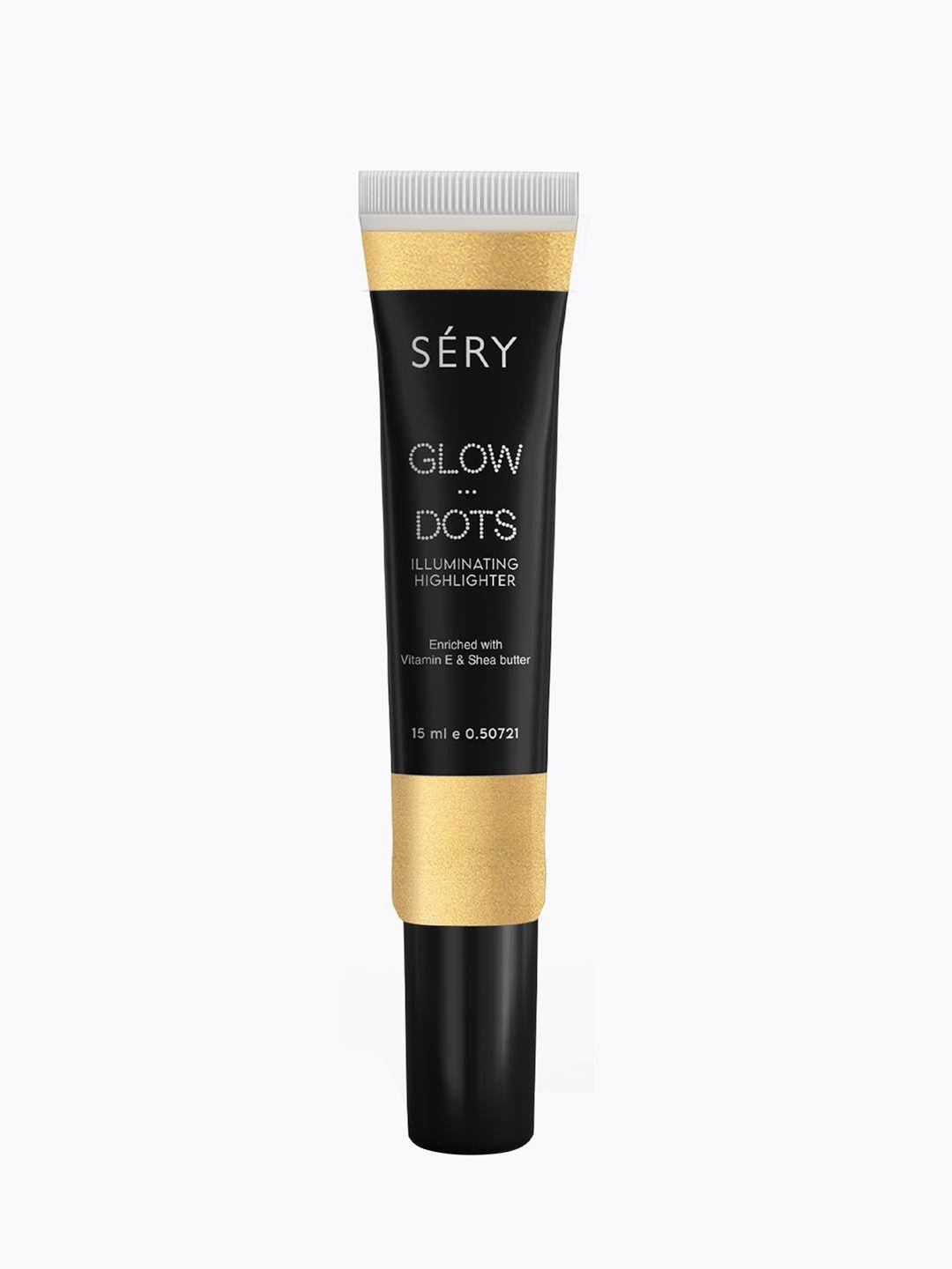 sery glow dots smudge-proof illuminating highlighter with vitamin e 15ml - gold