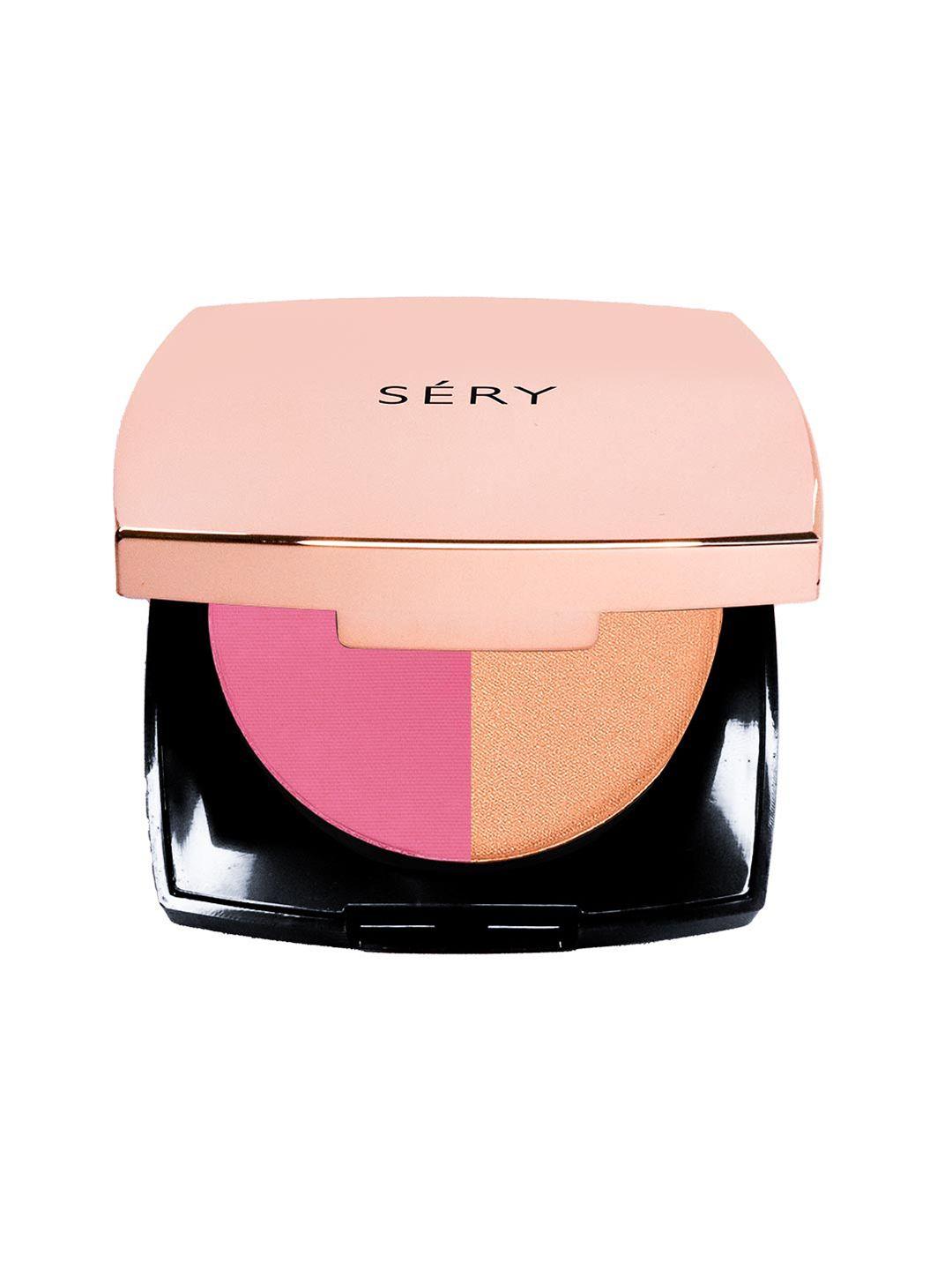 sery illu-matte 2-in-1 blush & highlighter duo with hyaluronic acid 9 g - pink glow 02