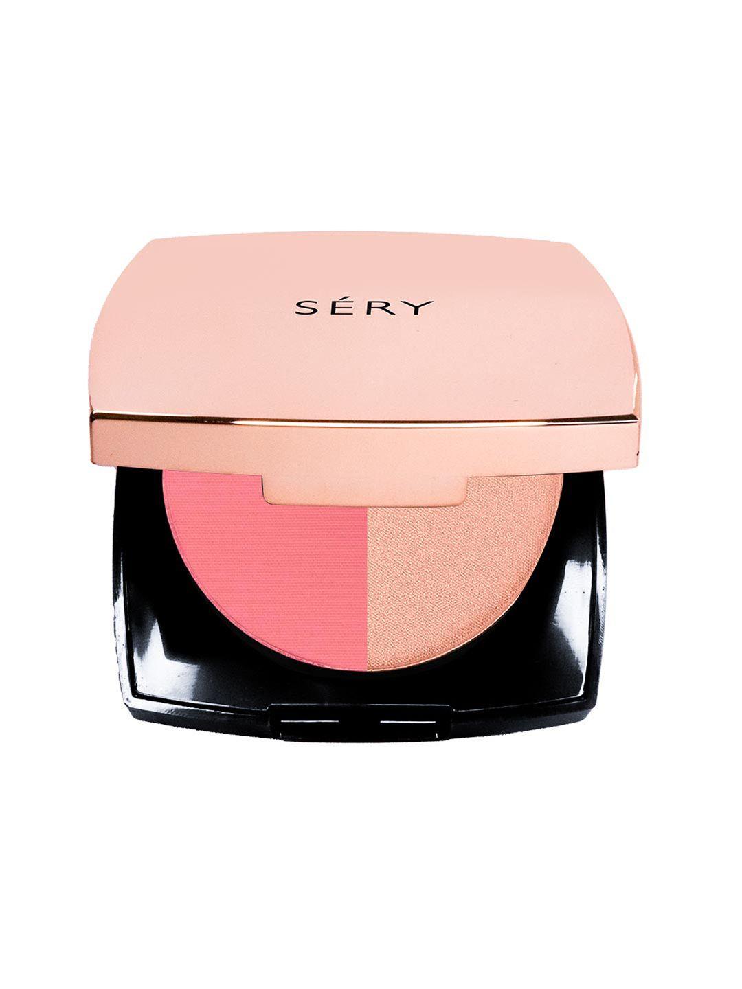 sery illu-matte blush + highlighter duo with hyaluronic acid 9g - mauve sheen