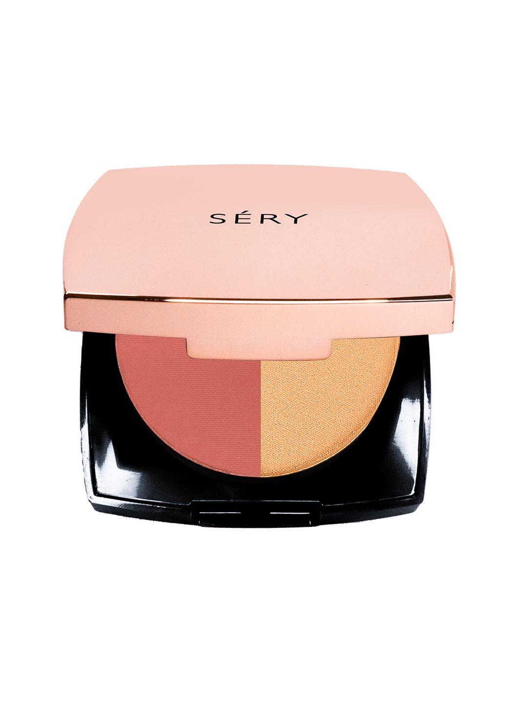 sery illu-matte blush & highlighter duo with hyaluronic acid 9g - dazzling nude