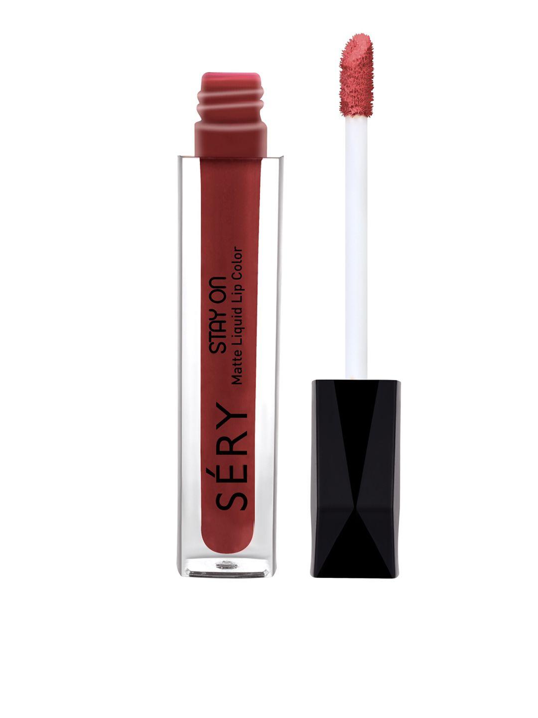 sery stay on matte liquid long-lasting lip color 5 ml - call me chocolate 08