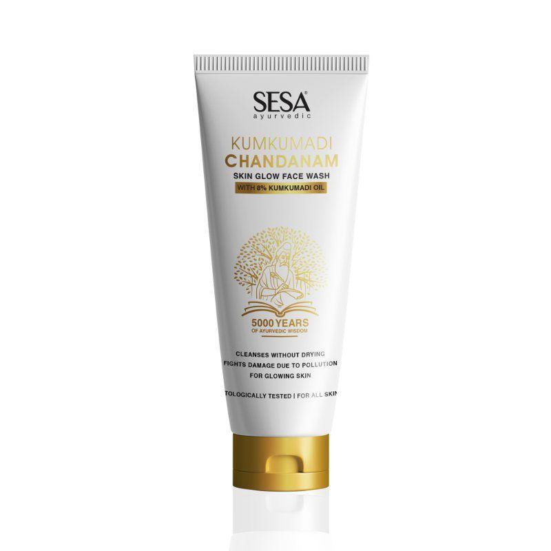 sesa 8% kumkumadi chandanam skin glow face wash