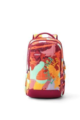 sest+ polyester 2 compartment unisex backpack - red