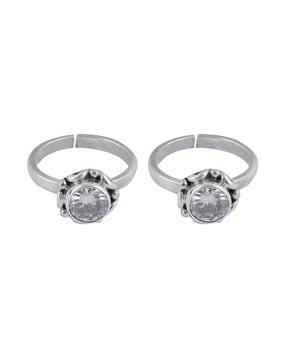 set of 2 925 sterling silver toe rings