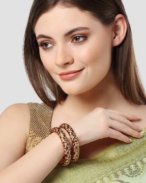 set of 2 gold plated bangles