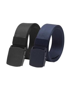 set of 2 men belt with buckle-closure