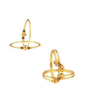 set of 4 gold-plated bangles