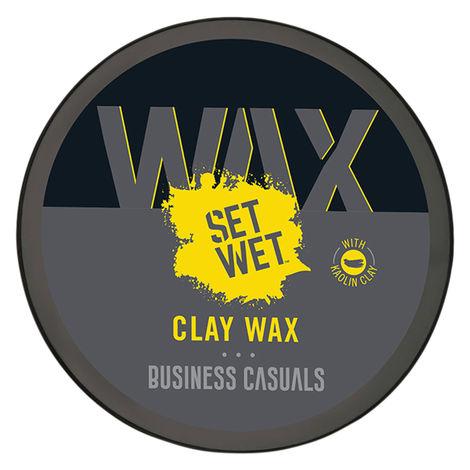 set wet clay wax ultra matte finish & zero shine look with kaolin clay, no sulphate, no alcohol, no paraben (60 g)