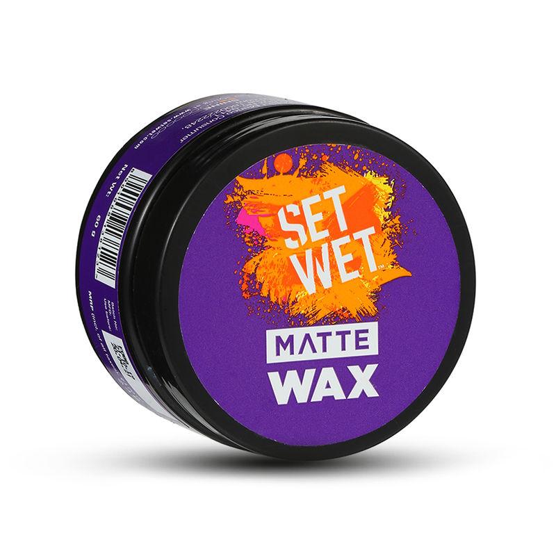 set wet styling matte hair wax | matte look strong hold restylable anytime easy wash off