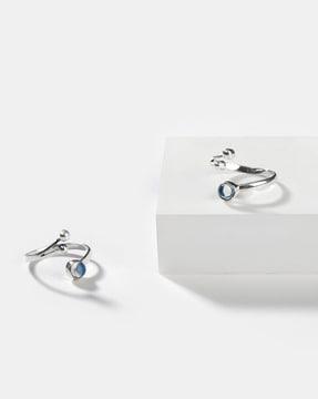 set of 2 925 sterling silver a soothing read toe rings