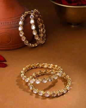 set of 2 gold-plated bangles