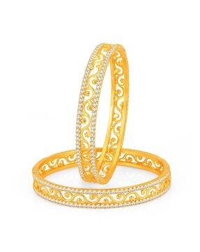 set of 2 gold-plated jewellery bangles