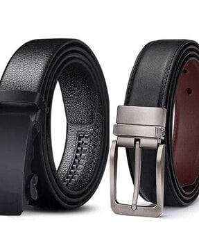 set of 2 leather belts