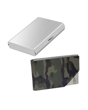 set of 2 metal card holders