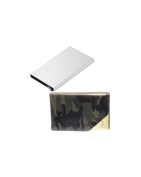 set of 2 metal card holders