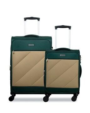 set of 2 quilted trolley bags