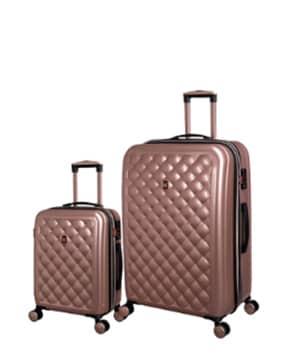 set of 2 textured trolley bags