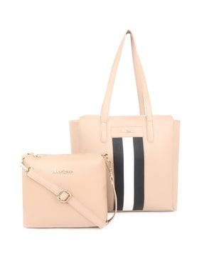 set of 2 tote bag with detachable strap