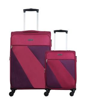 set of 2 trolley bags with tsa lock