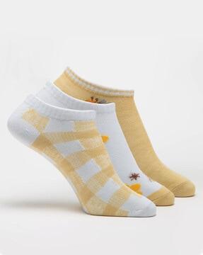 set of 3 ankle-length socks