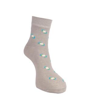 set of 3 geometric print mid-calf length socks