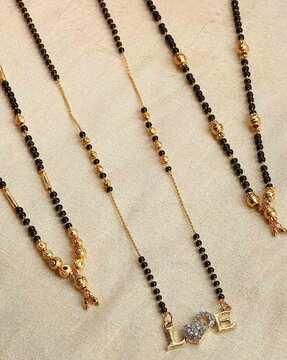 set of 3 gold-plated mangalsutra