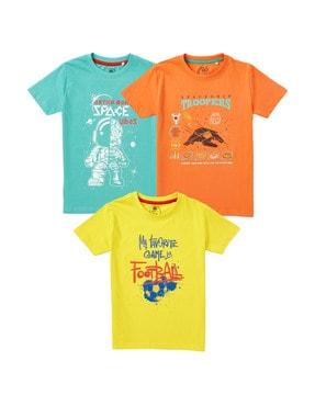 set of 3 graphic print t-shirts