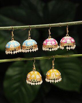 set of 3 jhumka earrings