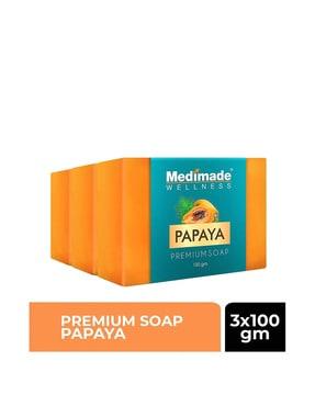 set of 3 papaya premium soaps