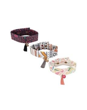 set of 3 printed bracelets